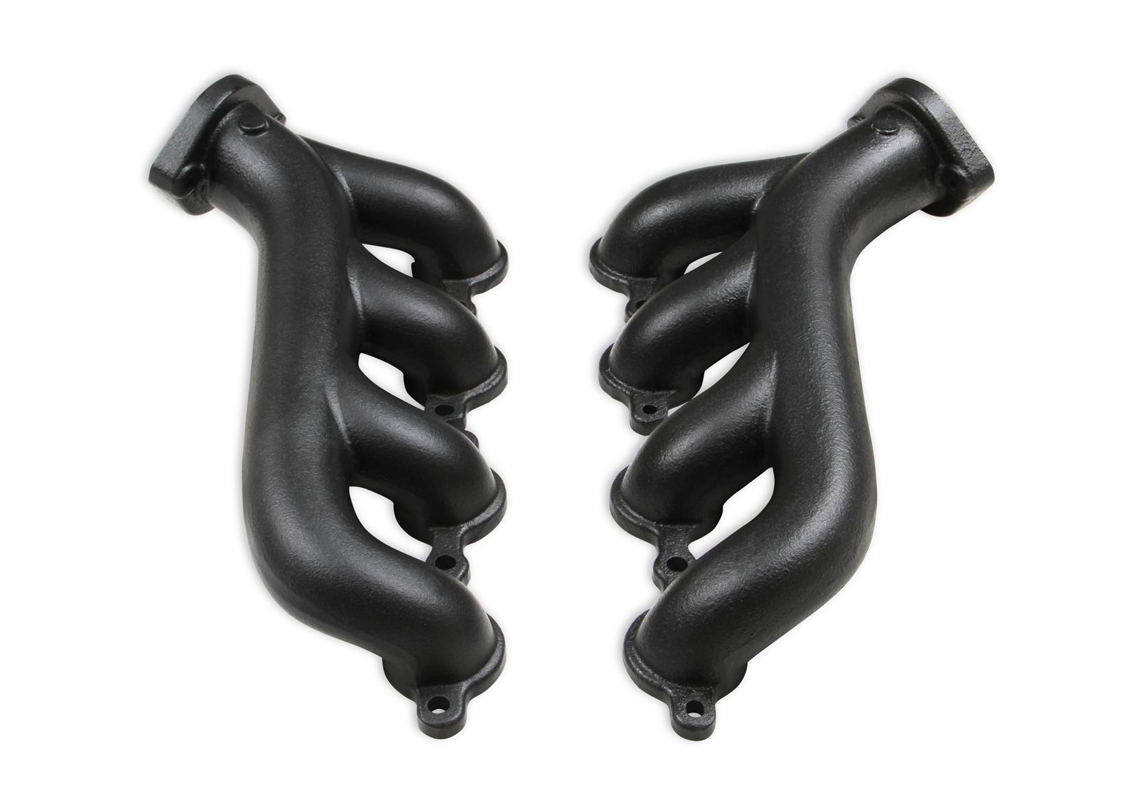 Flowtech Rams Horn Exhaust Manifolds 31730-3FLT Manifolds, Cast, LS Swaps, Black Ceramic, Pair thumbnail 6