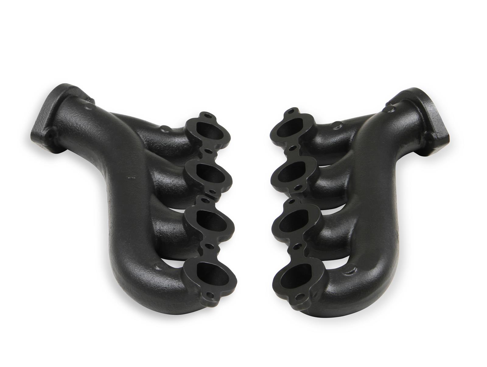 Flowtech Rams Horn Exhaust Manifolds 31730-3FLT Manifolds, Cast, LS Swaps, Black Ceramic, Pair thumbnail 2