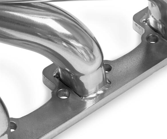 Flowtech SBF Turbo Headers 32166FLT Headers, Headers, Forward and Down, Steel, Silver Ceramic Coated, 1 3/4 in. Primary Tube O.D., Square Port, Ford, Small Block Windsor, Pair thumbnail 3