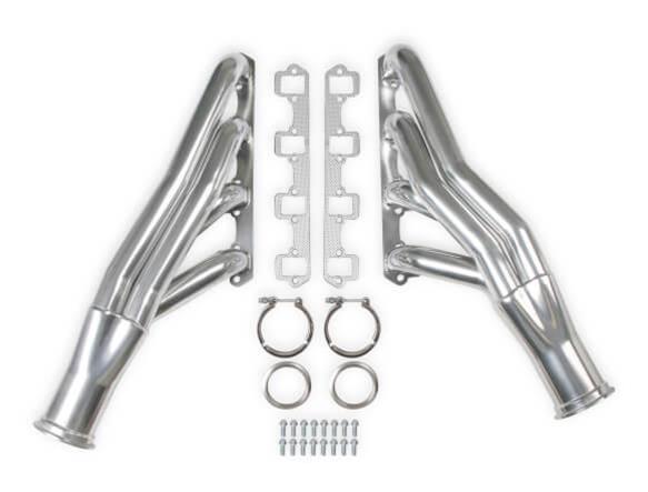 Flowtech SBF Turbo Headers 32166FLT Headers, Headers, Forward and Down, Steel, Silver Ceramic Coated, 1 3/4 in. Primary Tube O.D., Square Port, Ford, Small Block Windsor, Pair thumbnail 6