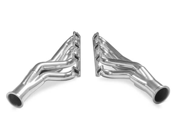 Flowtech SBF Turbo Headers 32169FLT Headers, Turbo, Down and Forward, Steel, Silver Ceramic Coated, 1 7/8 in. Primary, Ford, Small Block Windsor, Pair thumbnail 7