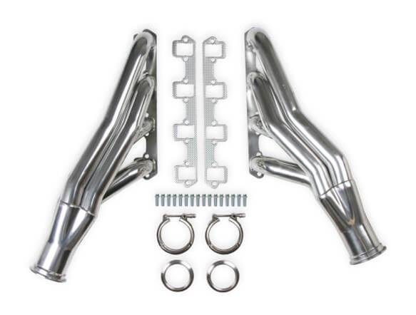 Flowtech SBF Turbo Headers 32169FLT Headers, Turbo, Down and Forward, Steel, Silver Ceramic Coated, 1 7/8 in. Primary, Ford, Small Block Windsor, Pair thumbnail 6