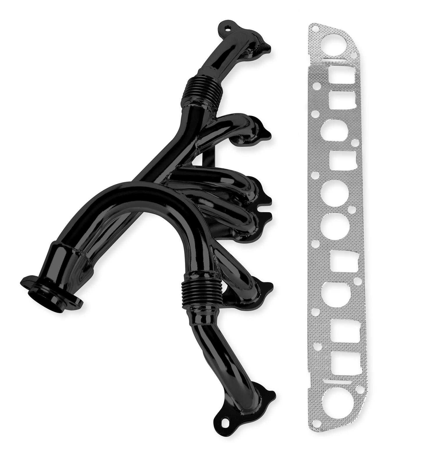 Flowtech Shorty Headers 92002FLT Headers, Shorty, Steel, Painted, 2.5 in. Collector, Round Port, Jeep, 4.0L, Each thumbnail 5