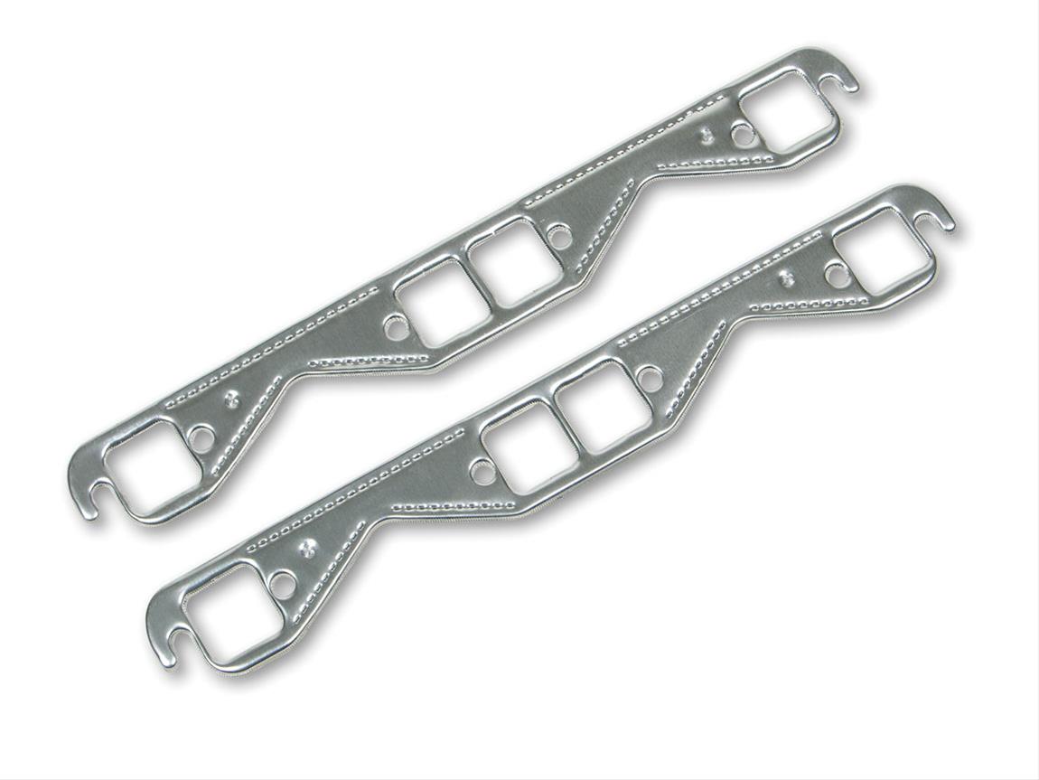 Flowtech Real-Seal Header Gaskets 99150AFLT Exhaust Gaskets, Header, Aluminum, Square Port, Chevy, Small Block, Pair