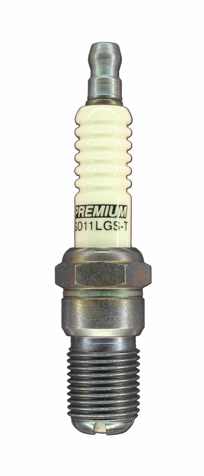 Brisk Premium LGS Spark Plugs GO11LGS-T Plugs, LGS, Silver, 14mm Thread Size, 18mm Reach, Tapered Seat, Each