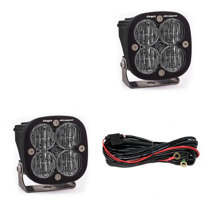 Baja Designs Squadron SAE Auxillary Light Pods 257805 Fog Lights, SAE, Pair LED Wide Cornering