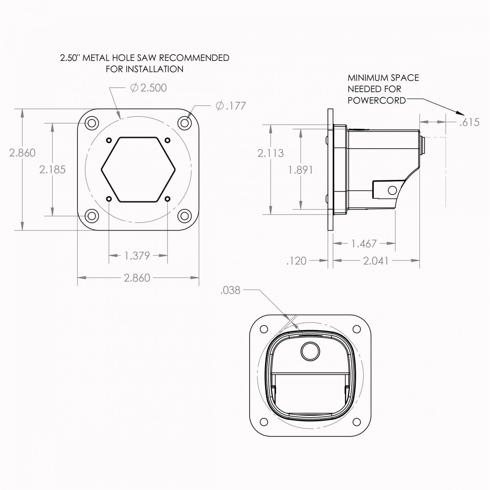 Baja Designs S1 Flush Mount Spot LED White