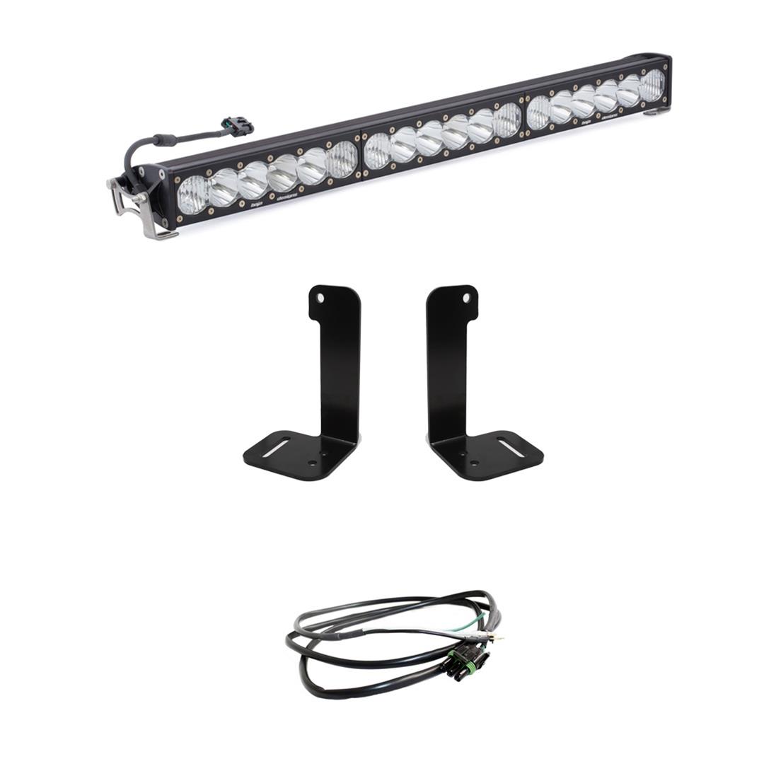Baja Designs 2018+ Jeep Wrangler JL/JT OnX6+ 30in Bumper LED Light Bar Kit w/ Upfitter thumbnail 2