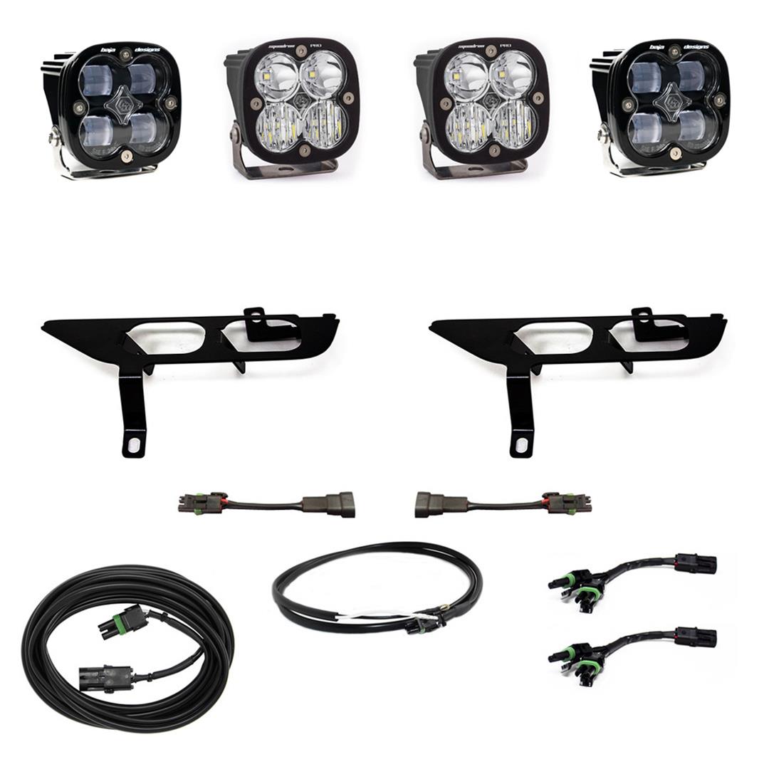 Baja Designs 2021+ Ford F150 Fog Pocket Kit SAE Clear Squadron Pro DC with Upfitter thumbnail 2