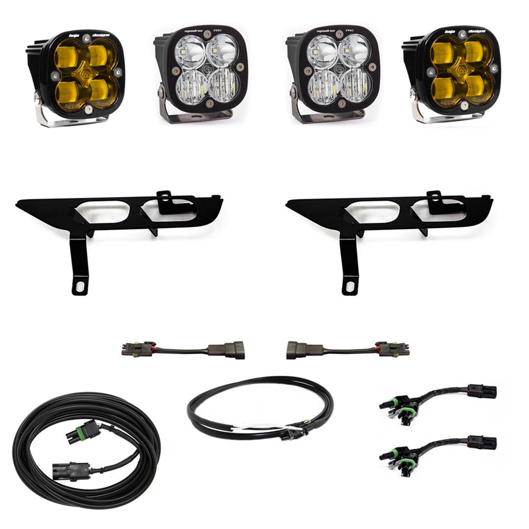 Baja Designs 2021+ Ford F150 Fog Pocket Kit SAE Amber Squadron Pro DC thumbnail 2
