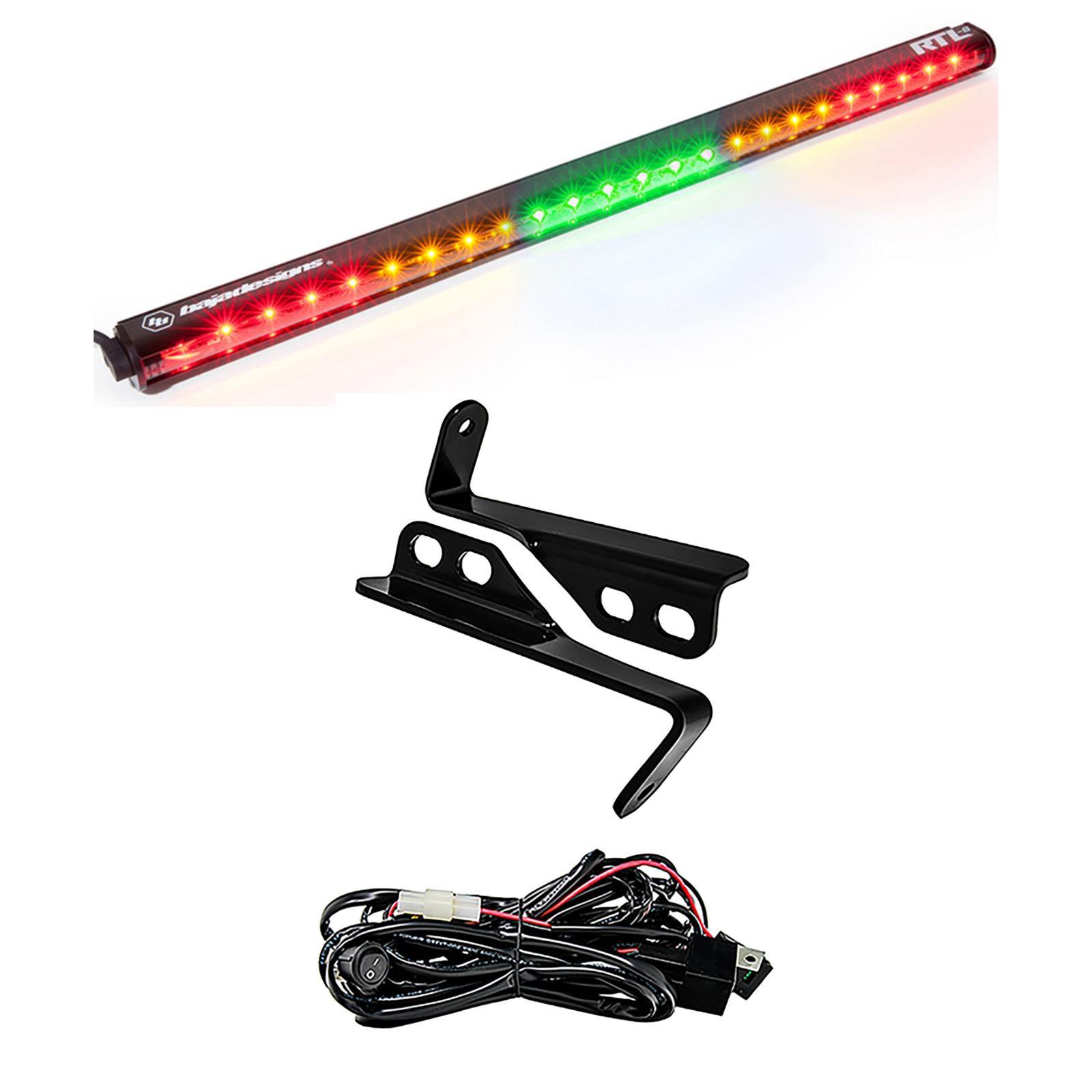 Baja Designs Powersports Taillights 447819 Tail light, Polaris RZR 15-18 4 Seat 30 Inch RTL-G Rear Light Bar with Bracket Kit