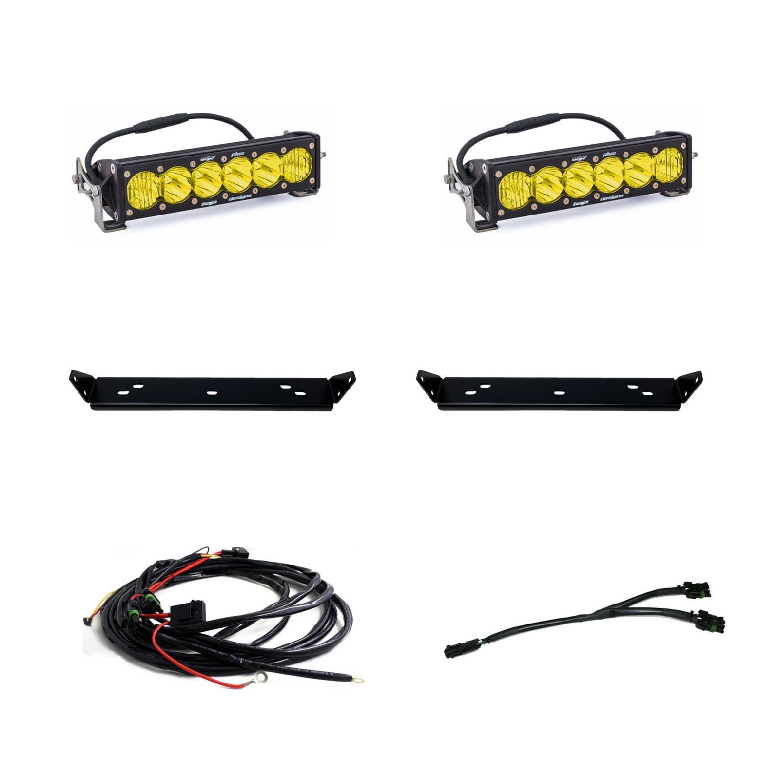 Baja Designs 2021+ Ford Raptor OnX6 Behind Grill Kit -10in. Amber D/C