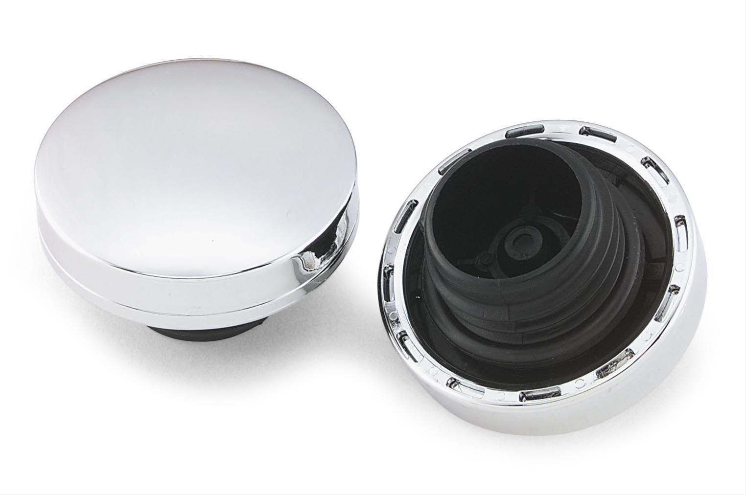 Biker's Choice High Top Screw-In Gas Caps 490435 Fuel Tank Cap, Top, Screw-In, Vented, Plastic, Chrome, Right Side, Harley-Davidson®, Each