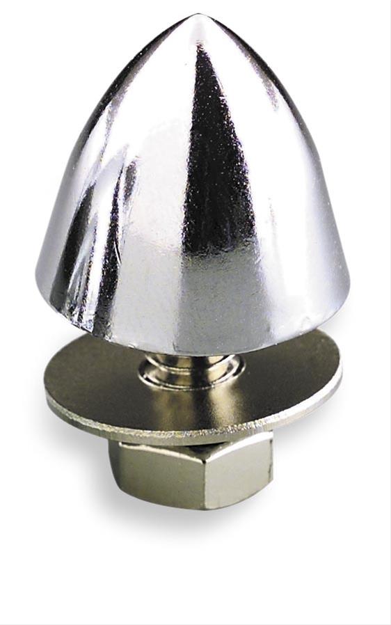 Biker's Choice Bullet Krommets 492448 Bolt Dress-Up Caps, Krommets, Aluminum, Chrome, Set of 10