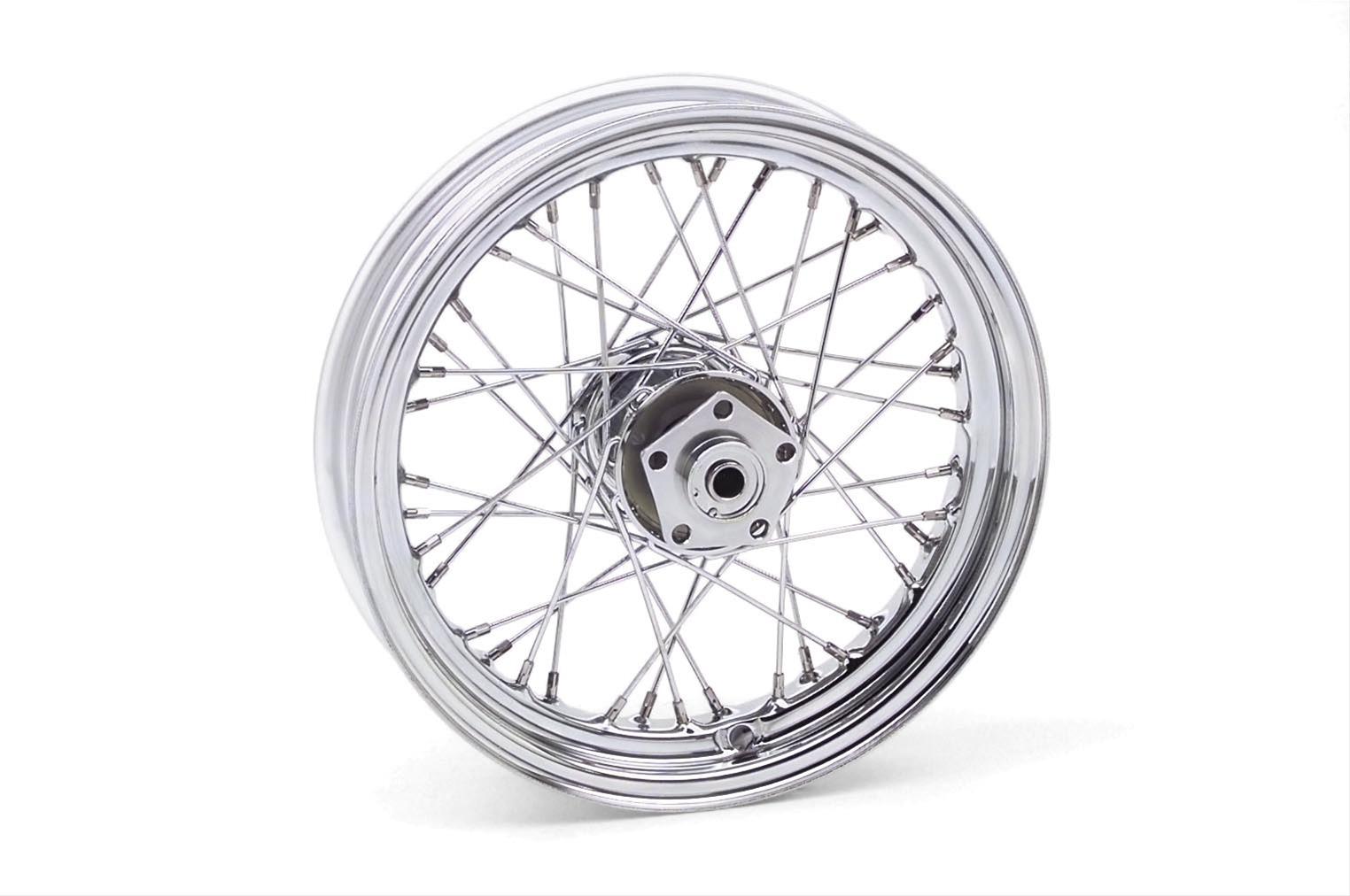 Biker's Choice Dual Flange Wheels 492455 Wheel, Flange, Steel, Chrome, 16 in. x 3.0 in., Spokes, Harley-Davidson®, Each