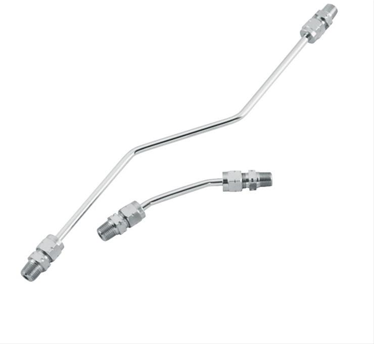 Biker's Choice Rocker Box Oil Line Sets 492651 Lines, Chrome Fittings, Harley-Davidson®, Kit
