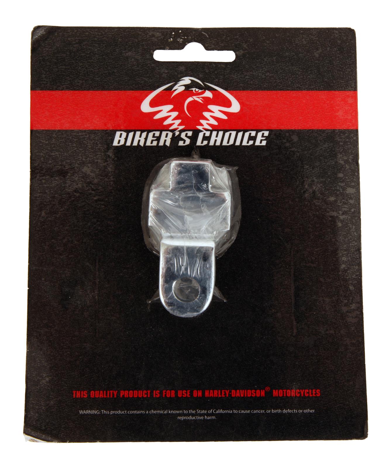 Biker's Choice Brake Tees 492842 Fitting, Female Tee, Steel/Aluminum, Chrome, 3/8-24 in. Female Threads, Rear, Harley-Davidson®, Each thumbnail 2
