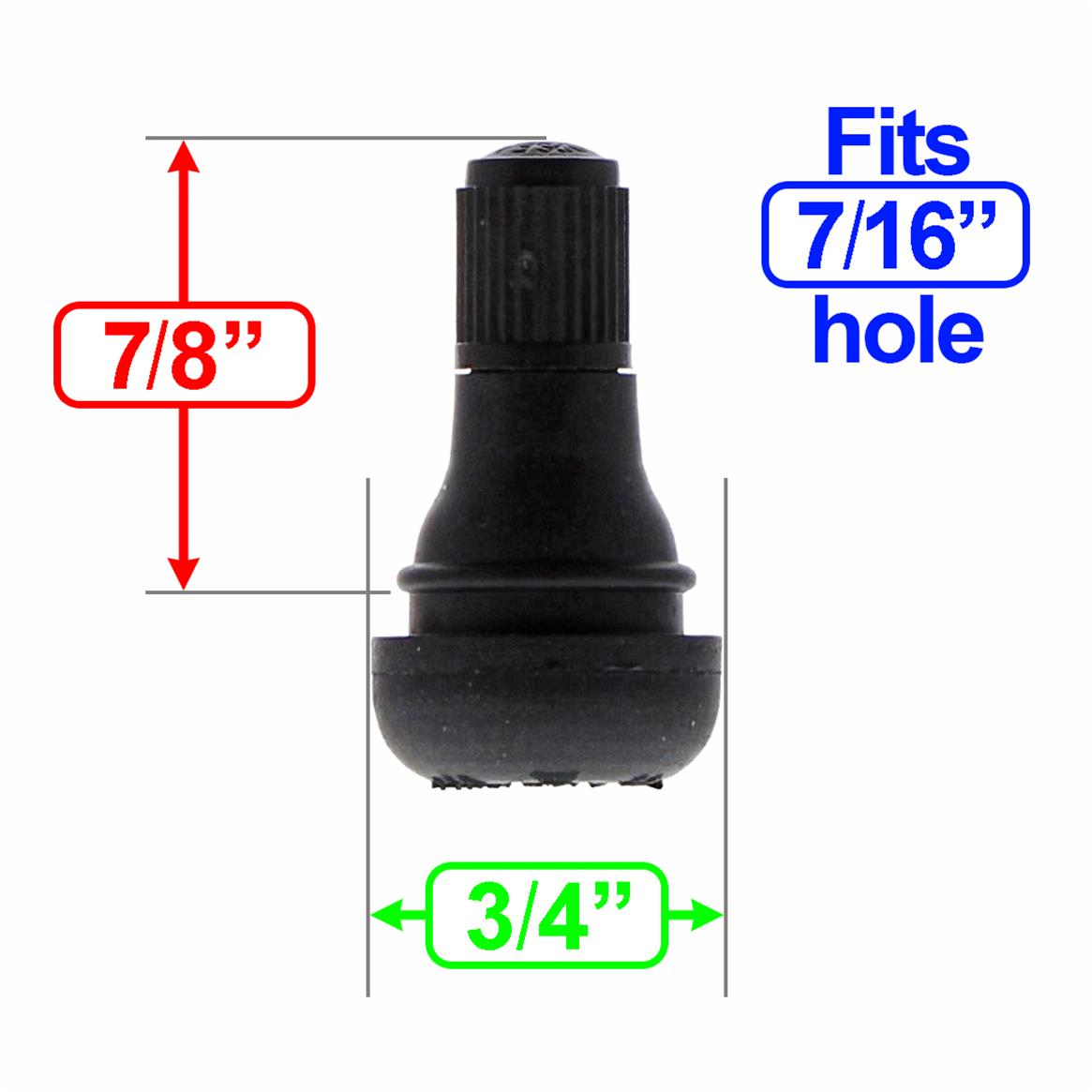 BikeMaster 152201 BikeMaster Rubber Valve Stems Summit Racing
