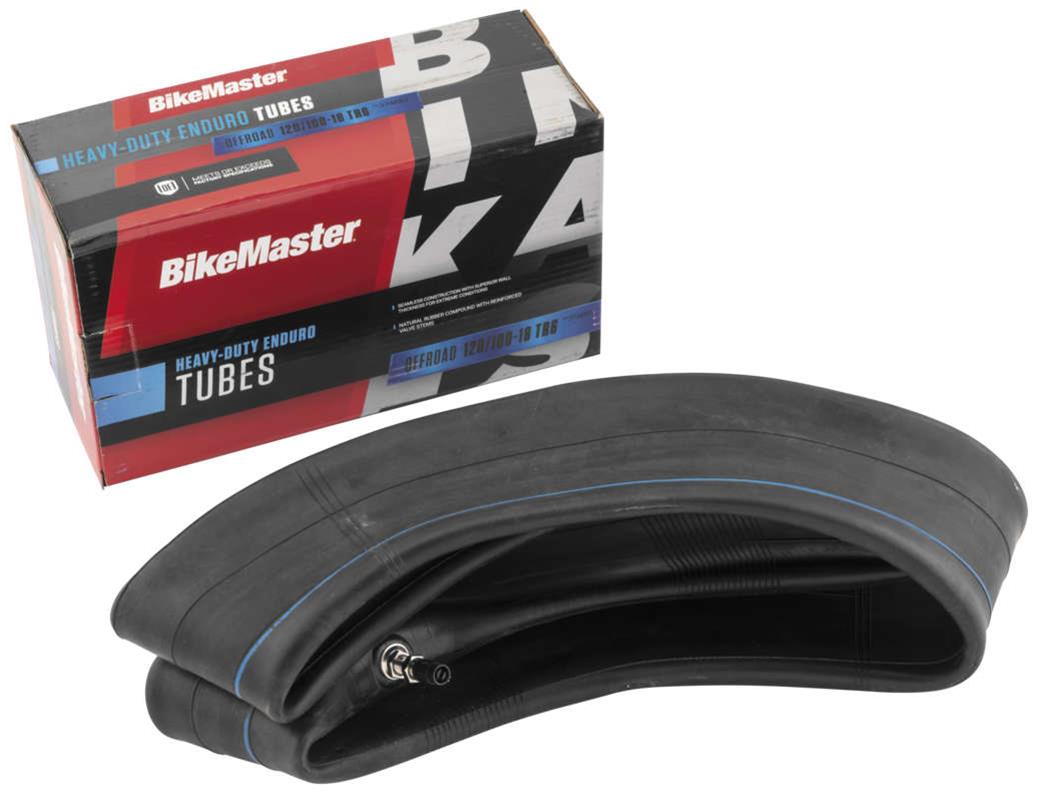 BikeMaster Heavy-Duty Enduro Tire Tubes 374683 Tube, Enduro, 120/100-18, Natural Rubber, Centered Straight Metal Pull-Through Valve Stem, Each