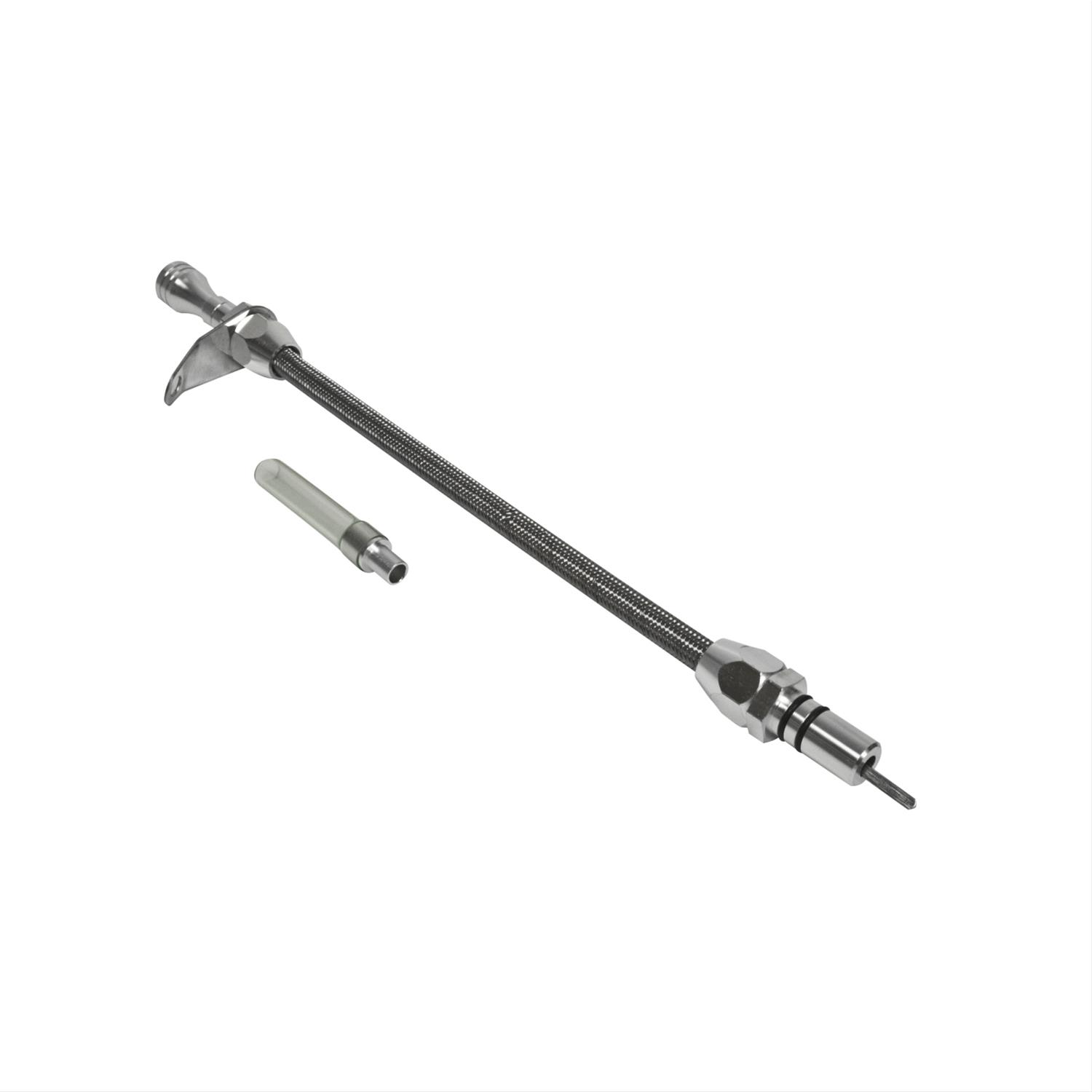 B&M Transmission Fluid Dipsticks 22165 Dipstick, Aluminum, Polished, GM, TH350, TH350C, Each thumbnail 6