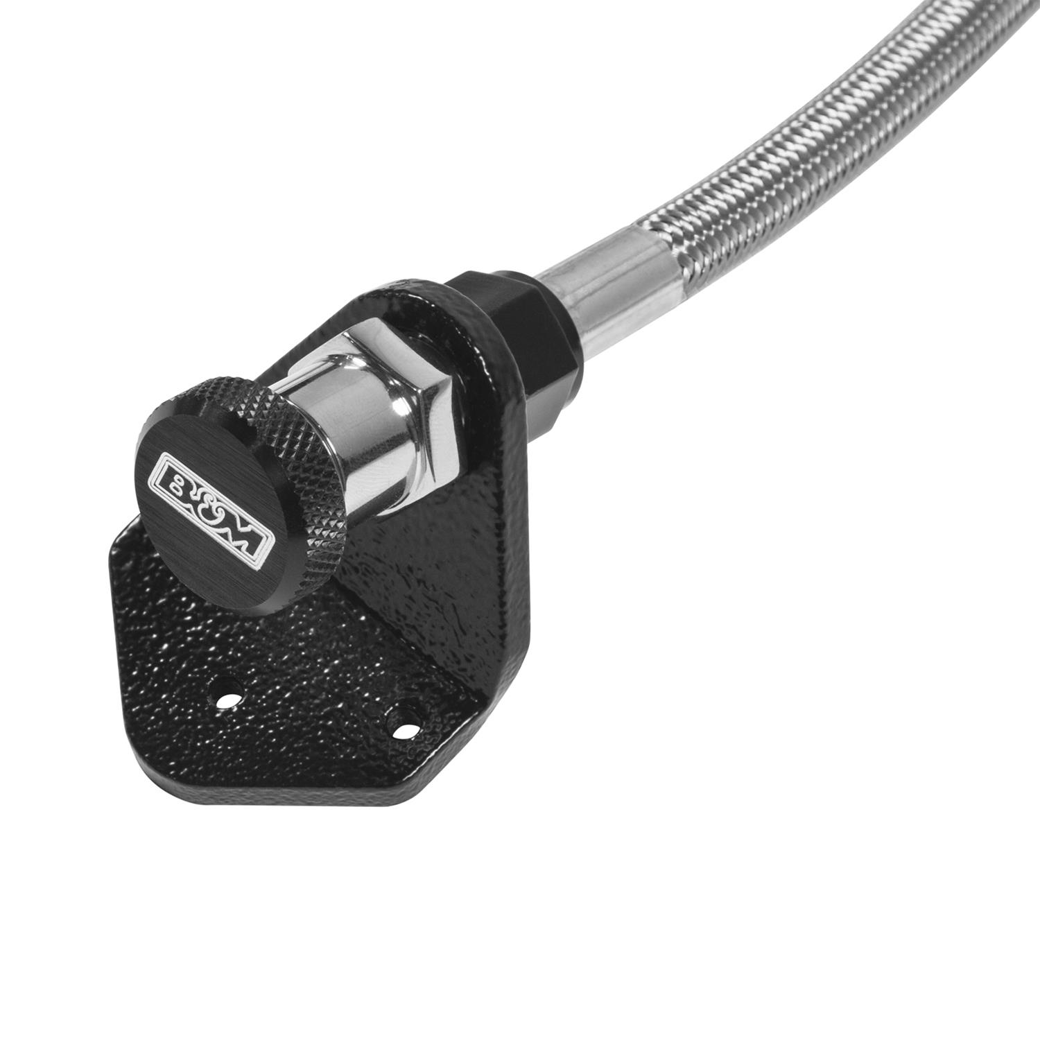 B&M Transmission Fluid Dipsticks 22173 Dipstick, Firewall Mount, Locking, Aluminum Handle, Tube, Chevrolet, GMC, Cadillac, 8L90E, Kit thumbnail 3