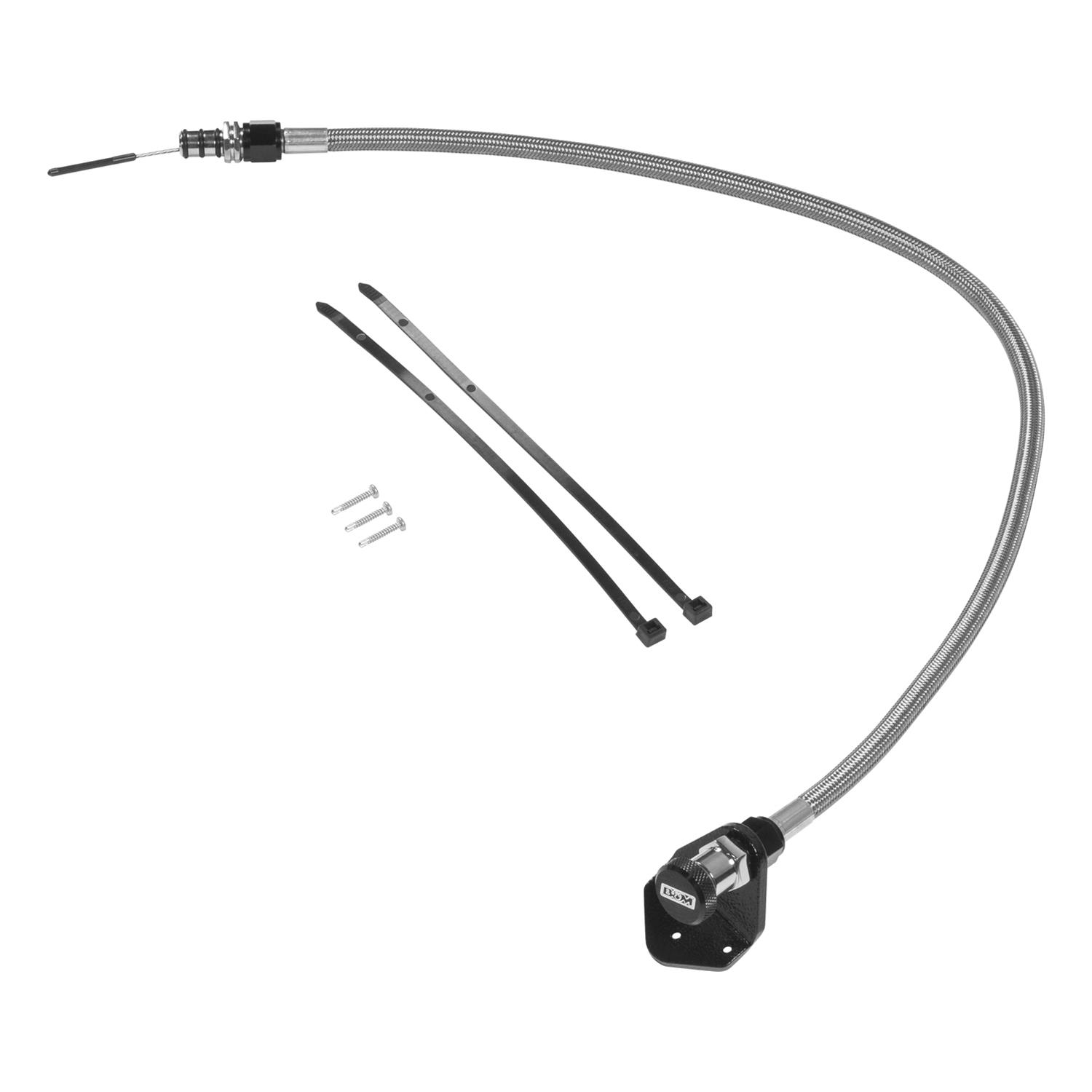 B&M Transmission Fluid Dipsticks 22173 Dipstick, Firewall Mount, Locking, Aluminum Handle, Tube, Chevrolet, GMC, Cadillac, 8L90E, Kit thumbnail 4