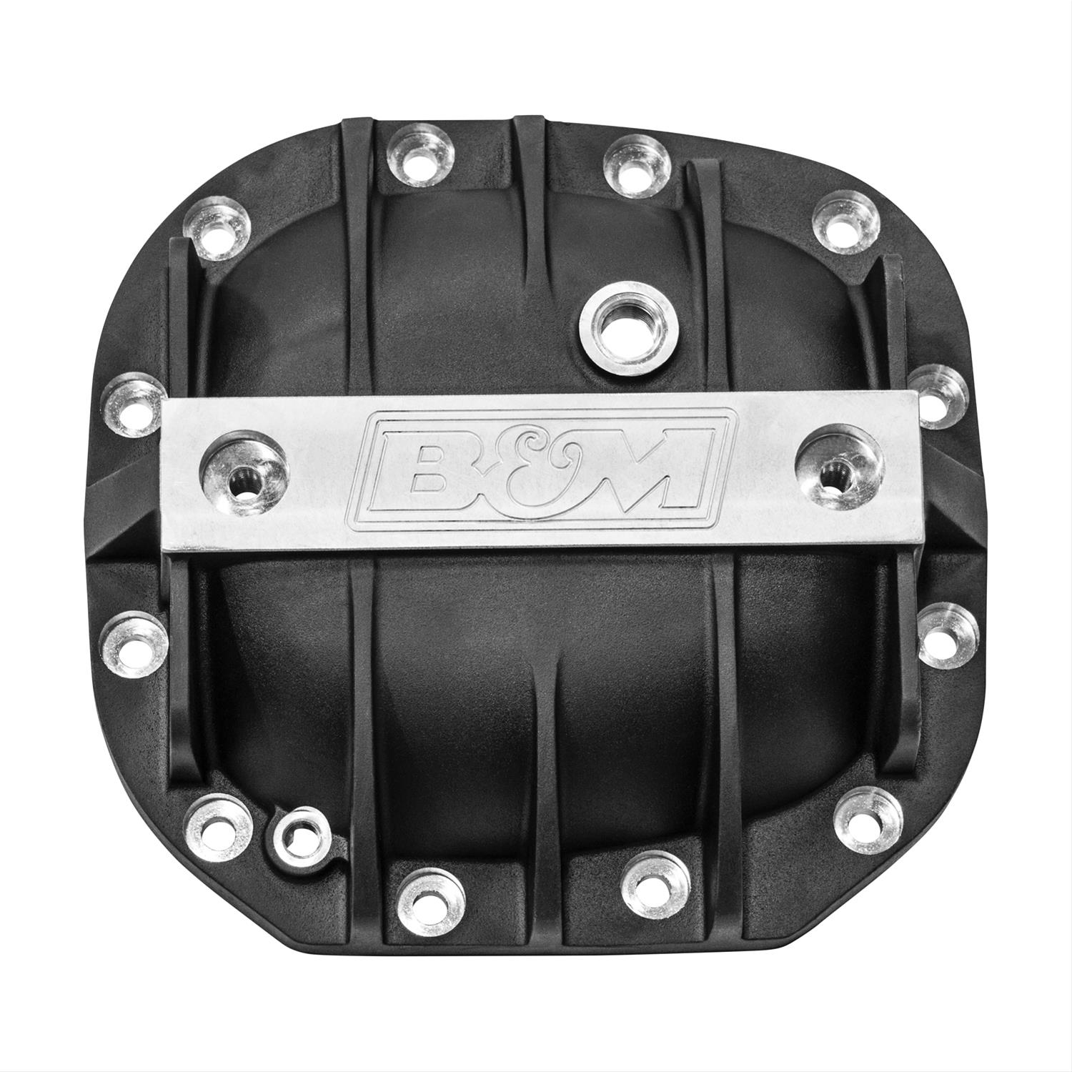 B&M 12 Bolt Ford Super 8.8 Inch, IRS Differential Cover 41296 Cover, 12-bolt, A356 Aircraft Grade Alloy, Black Anodized, in., IRS, Each