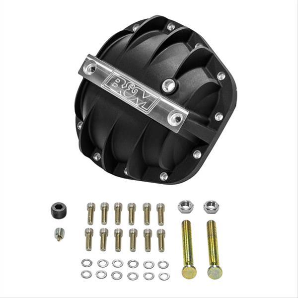 B&M 12 Bolt Sterling 10.5 Inch Differential Cover 41299 Cover, 12-bolt, A356 Aircraft Grade Alloy, Black Anodized, in., Each
