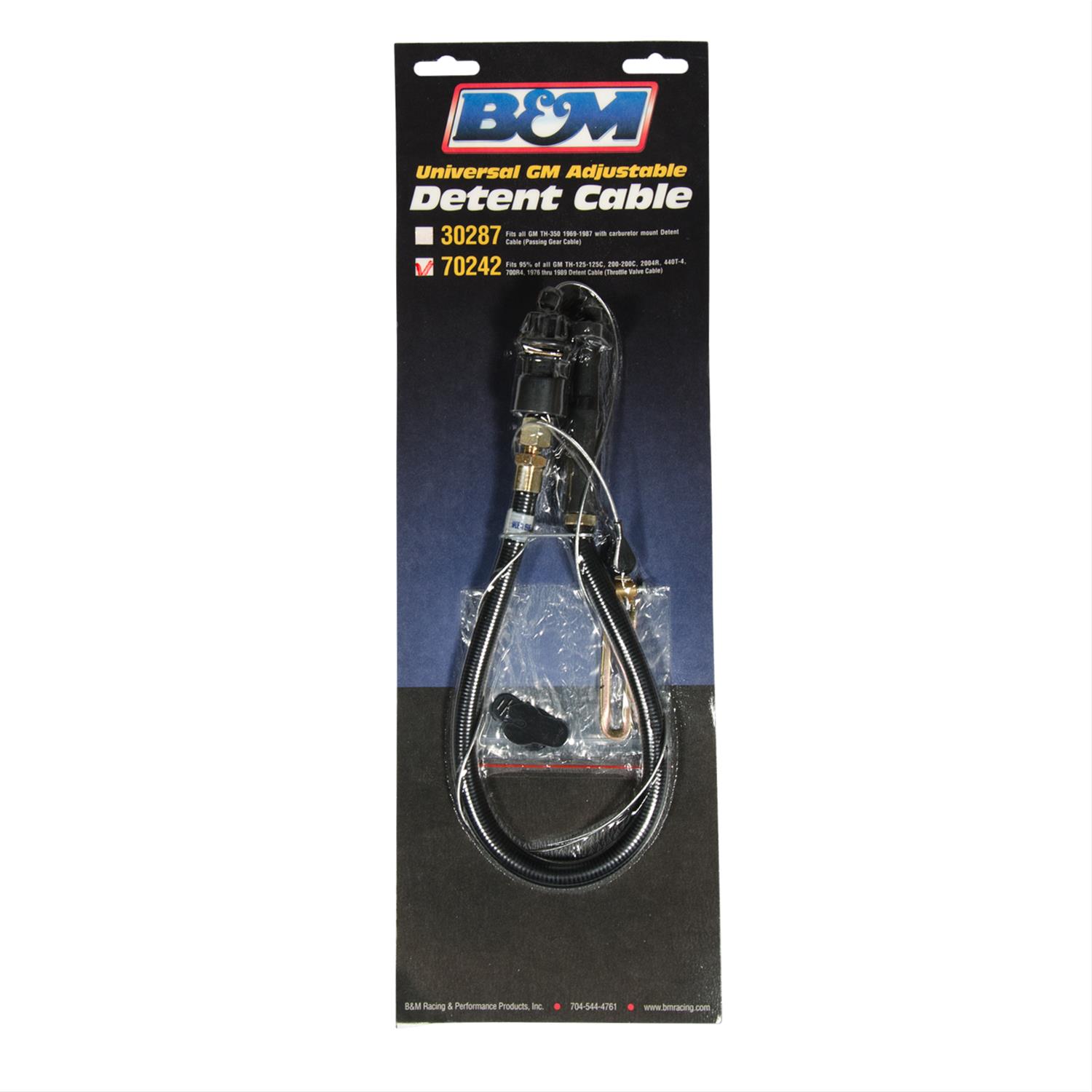 B&M TV/Kickdown Cables 70242 Automatic Transmission Kickdown Kit, Carburetor/Fuel Injection, Buick, Chevy, Oldsmobile, Pontiac, 700R4, Kit