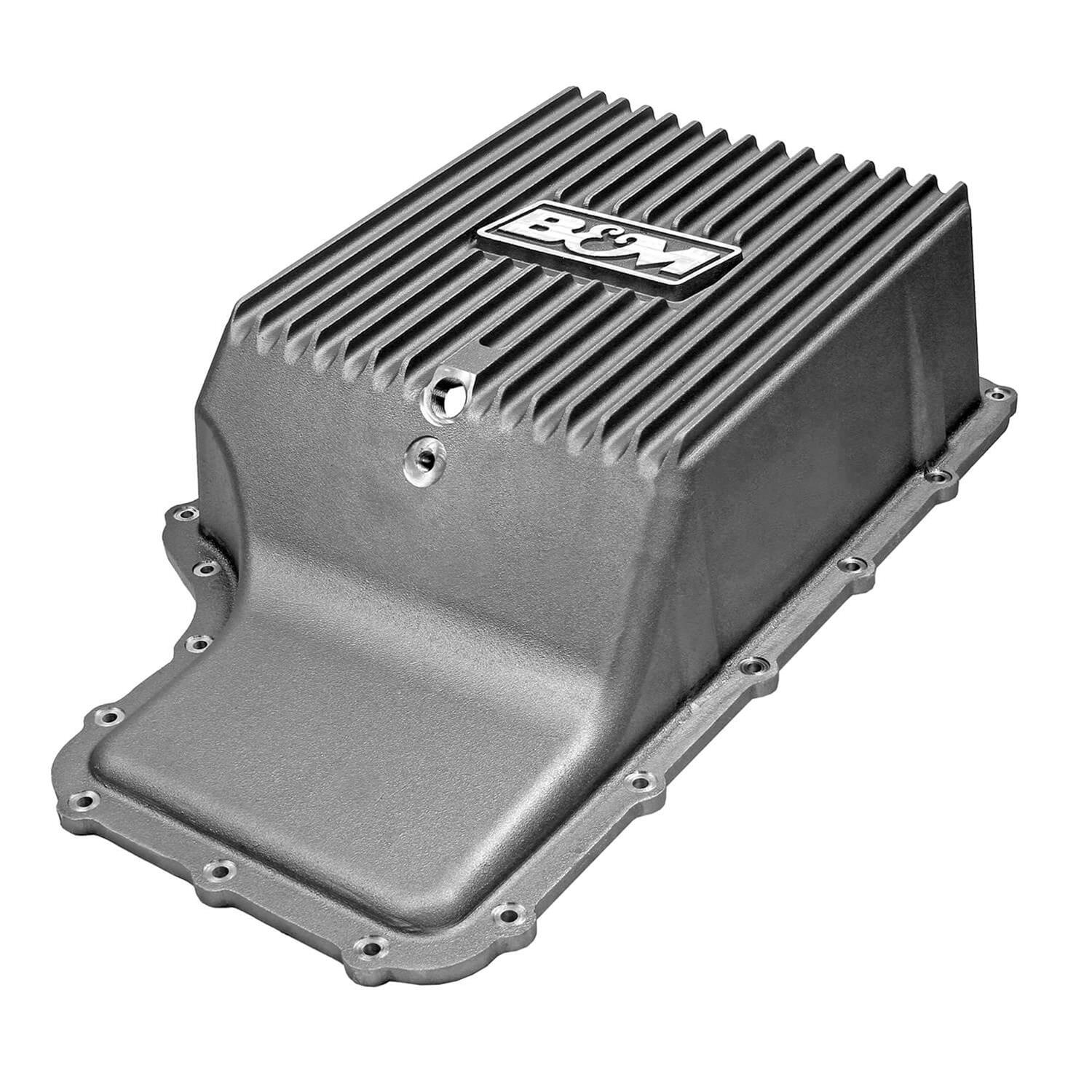 B&M Automatic Transmission Deep Pans 70397 Pans, Deep, A356.0-T6 Aluminum, Natural, 3.7 qt. Capacity Increase, Ford, 6R140, Each thumbnail 2