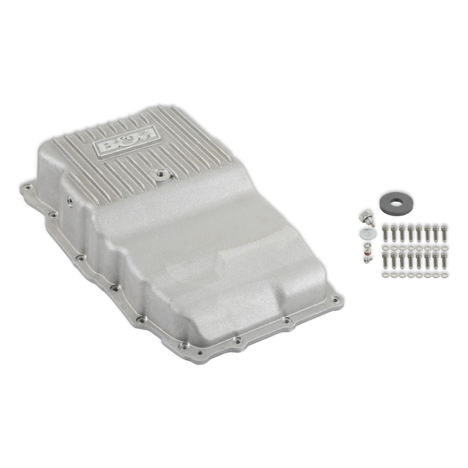 B&M Automatic Transmission Deep Pans 70401 Pan, Deep, Aluminum, Natural, 2 qt. Capacity Increase, Chevy, GMC, 10L80, Each thumbnail 7