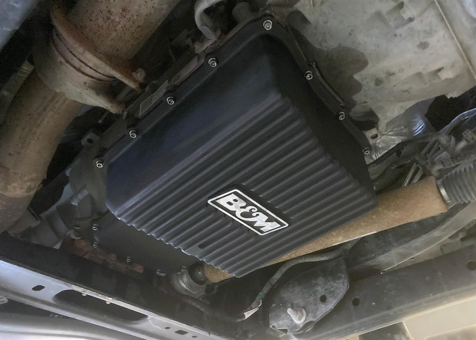 B&M Automatic Transmission Deep Pans 71397 Pans, Deep, A356.0-T6 Aluminum, Black, 3.7 qt. Capacity Increase, Ford, 6R140, Each