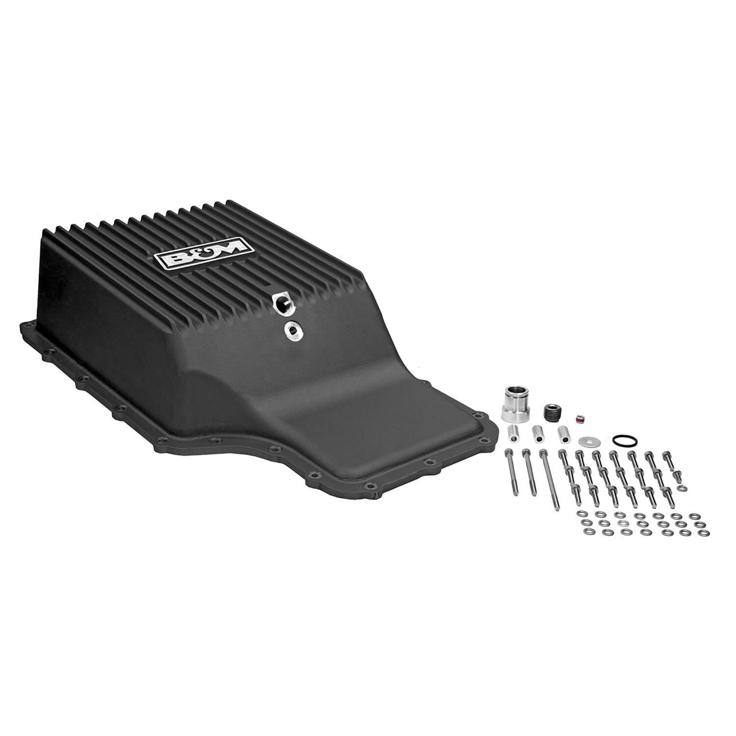 B&M Automatic Transmission Deep Pans 71397 Pans, Deep, A356.0-T6 Aluminum, Black, 3.7 qt. Capacity Increase, Ford, 6R140, Each thumbnail 9