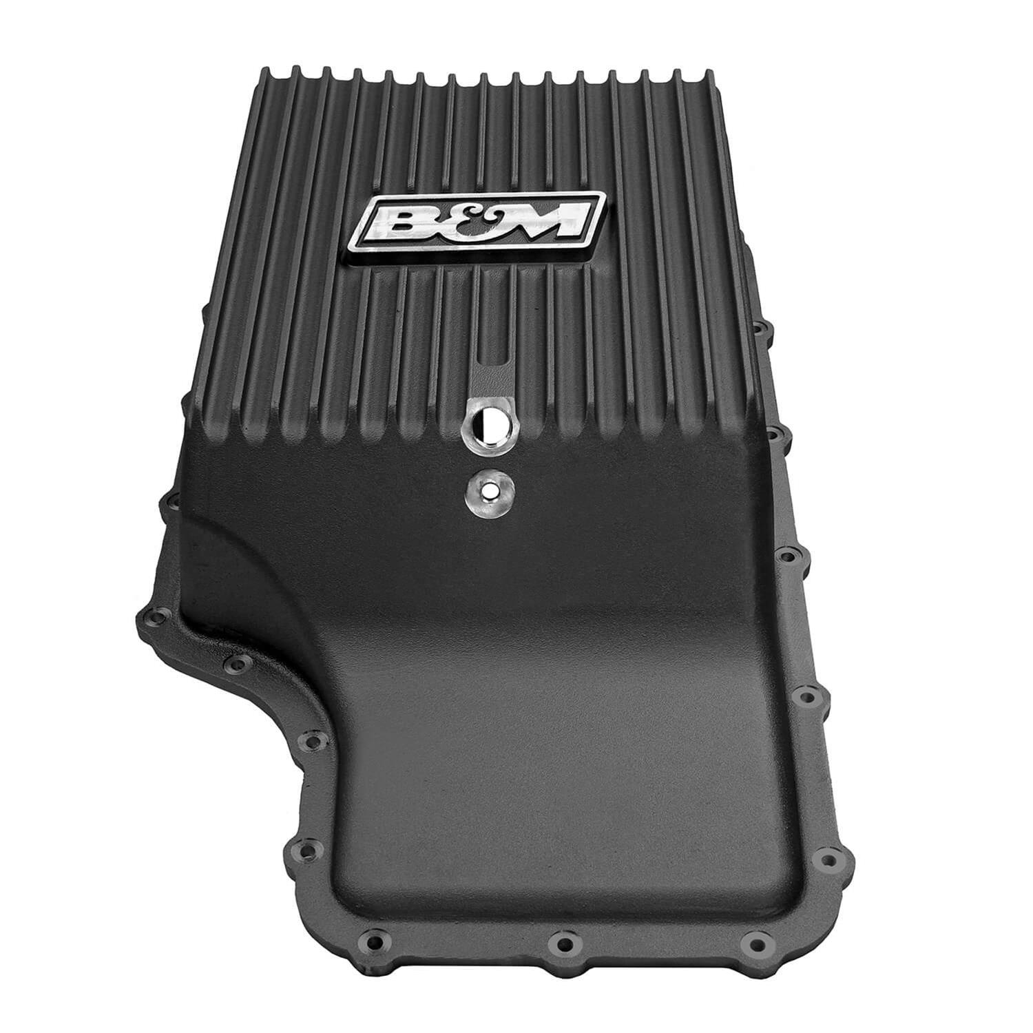 B&M Automatic Transmission Deep Pans 71397 Pans, Deep, A356.0-T6 Aluminum, Black, 3.7 qt. Capacity Increase, Ford, 6R140, Each thumbnail 3