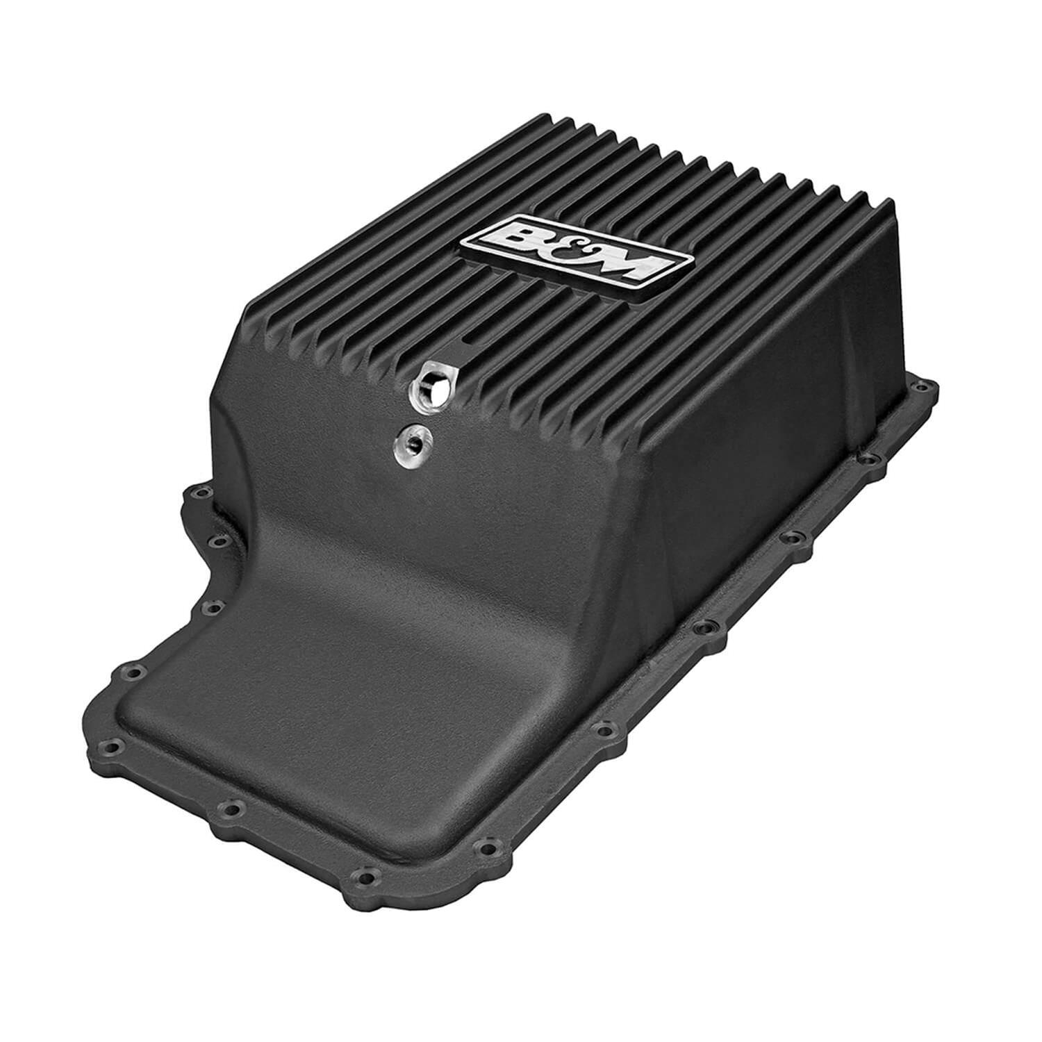 B&M Automatic Transmission Deep Pans 71397 Pans, Deep, A356.0-T6 Aluminum, Black, 3.7 qt. Capacity Increase, Ford, 6R140, Each thumbnail 6
