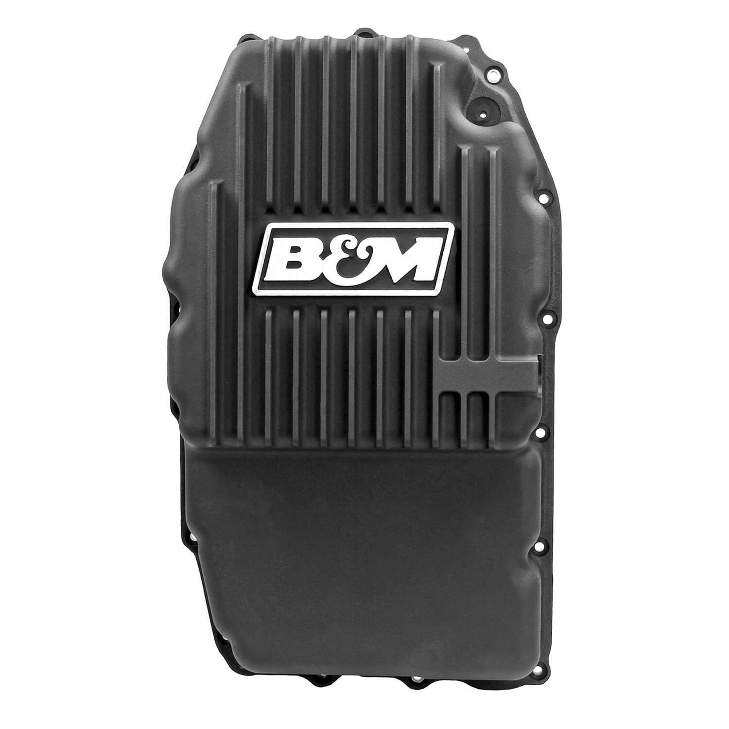 B&M Automatic Transmission Deep Pans 71399 Pan, Automatic, Cast Aluminum, Black, 3.82 qt. Additional Fluid, GM, 8L90, 8L90E, Each thumbnail 4