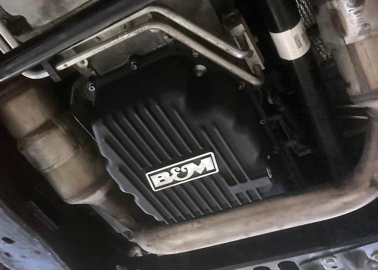 B&M Automatic Transmission Deep Pans 71399 Pan, Automatic, Cast Aluminum, Black, 3.82 qt. Additional Fluid, GM, 8L90, 8L90E, Each