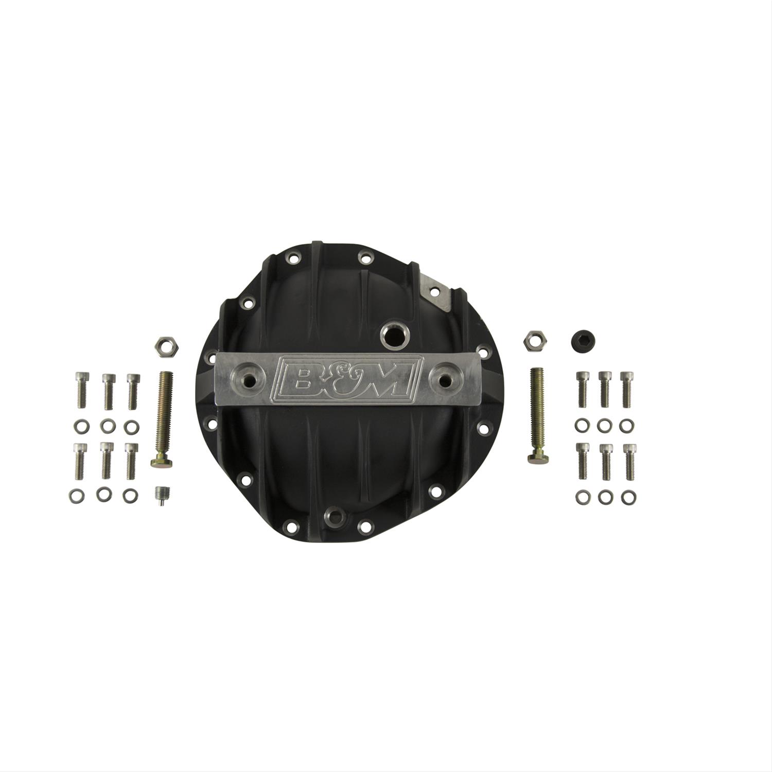 B&M 12 Bolt GM 8.875 Inch Differential Cover 71504 Cover, Rear, 12-bolt, Aluminum, Black Anodized, in. Truck, Each thumbnail 3