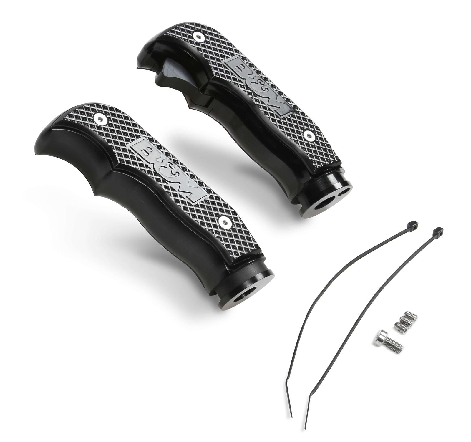 B&M Manual Shifter Knobs 81103 Shift Knob, Magnum Grip, Aluminum, Black Anodized, Automatic Transmission, Bolt-on, Jeep JL, Gladiator, Each thumbnail 2