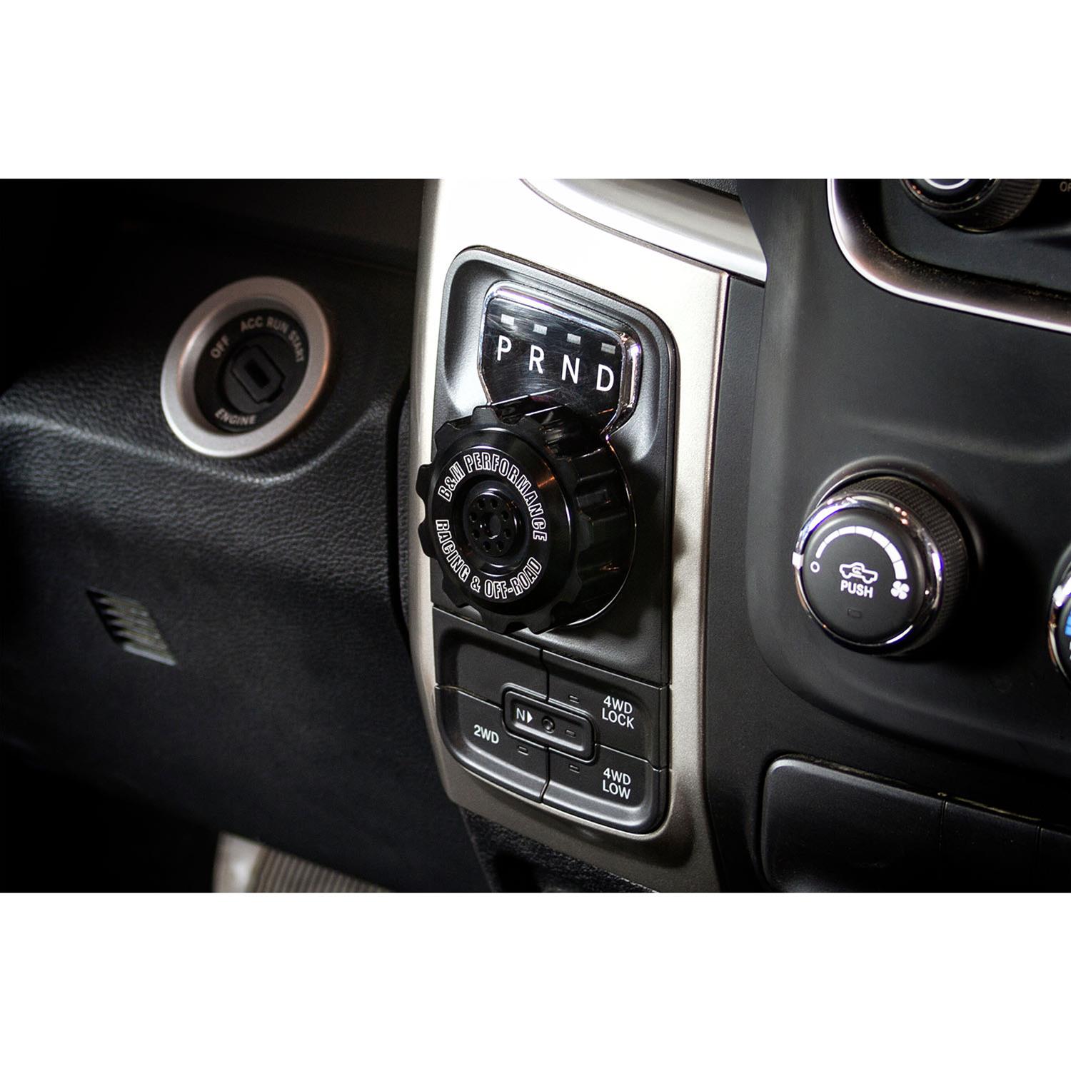 B&M Shifter Knobs and Handles 81166 Knob, Direct Fit, Automatic, Black Anodized, Aluminum, Ram 1500, Each