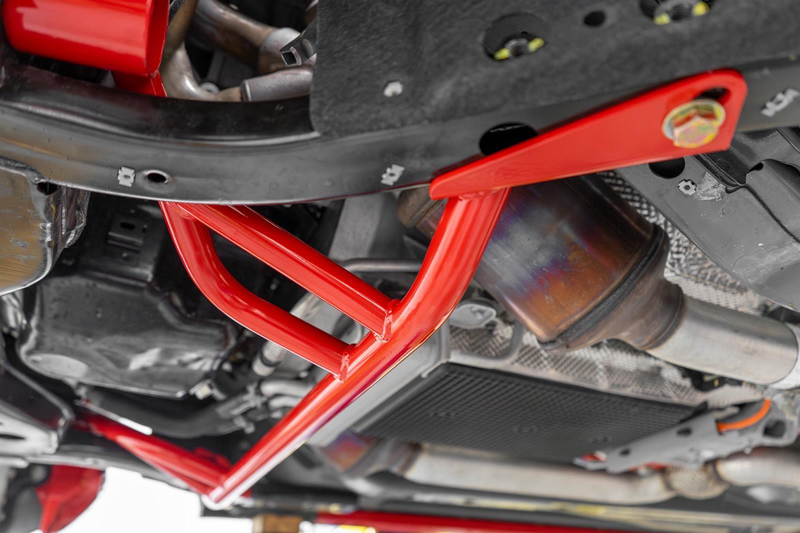 BMR 24-25 Ford Mustang S650 Chassis Brace Front Subframe 4-point - Black Hammertone thumbnail 3