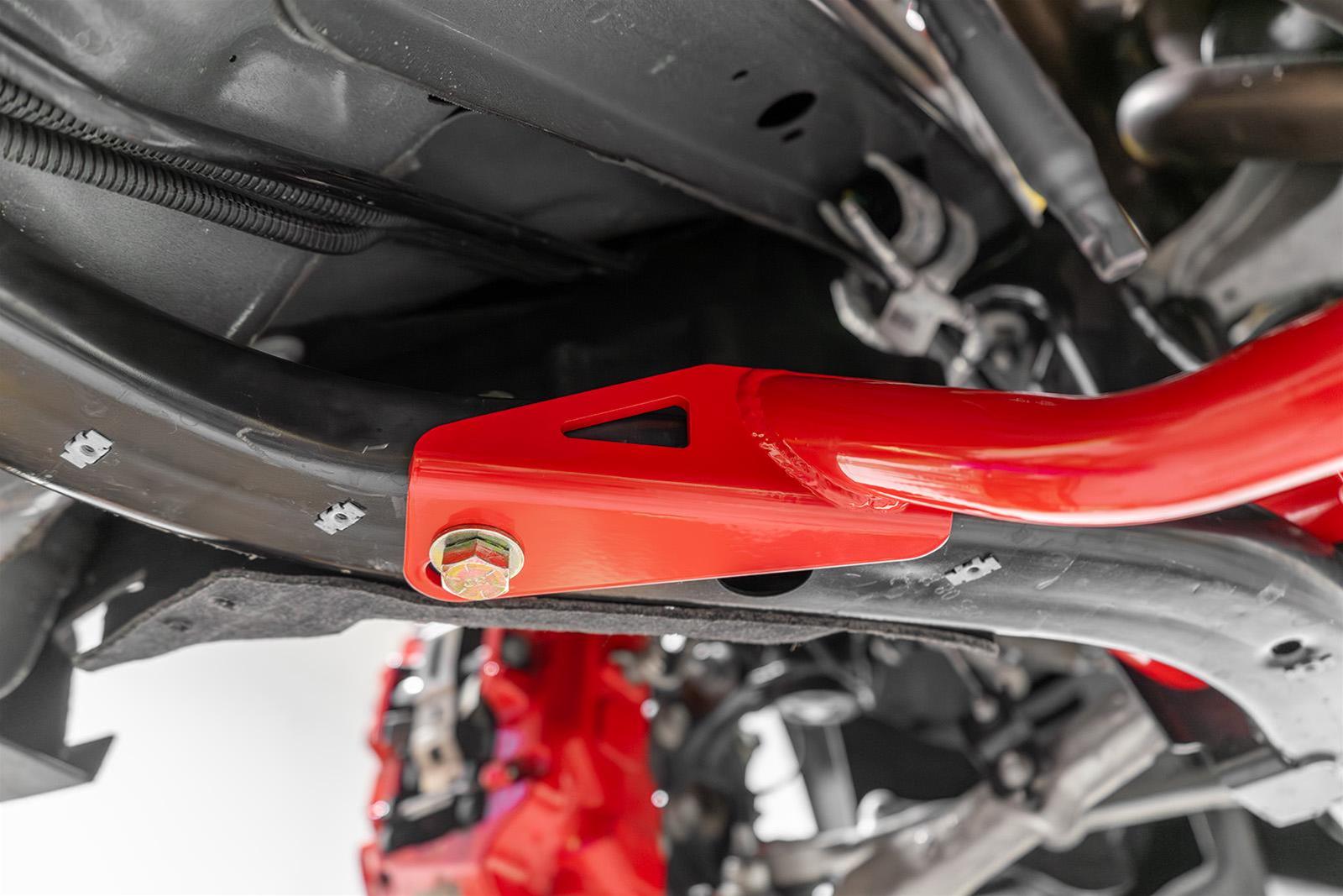 BMR 24-25 Ford Mustang S650 Chassis Brace Front Subframe 4-point - Black Hammertone thumbnail 4