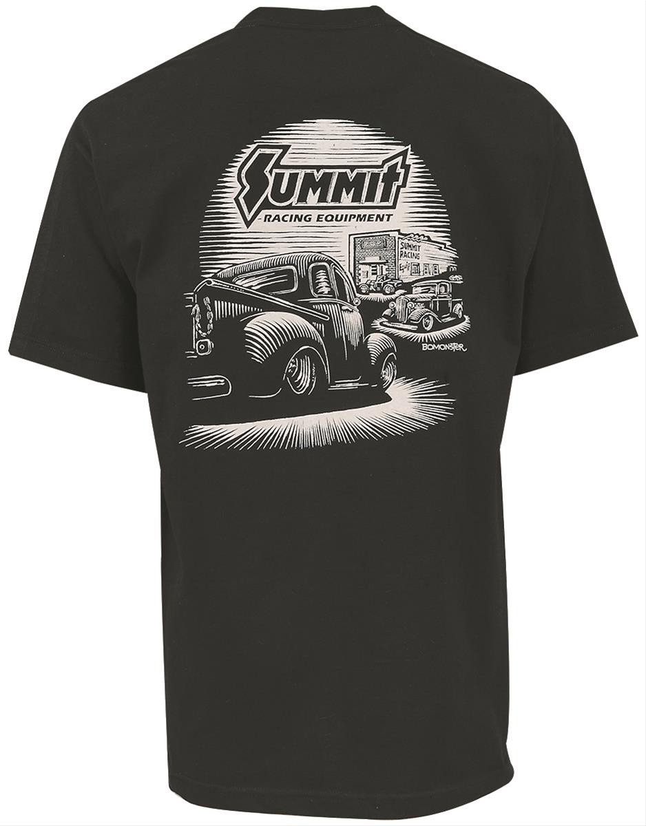 Summit Racing AMT031-MD BOMONSTER Summit Racing Speed Shop T-Shirt ...