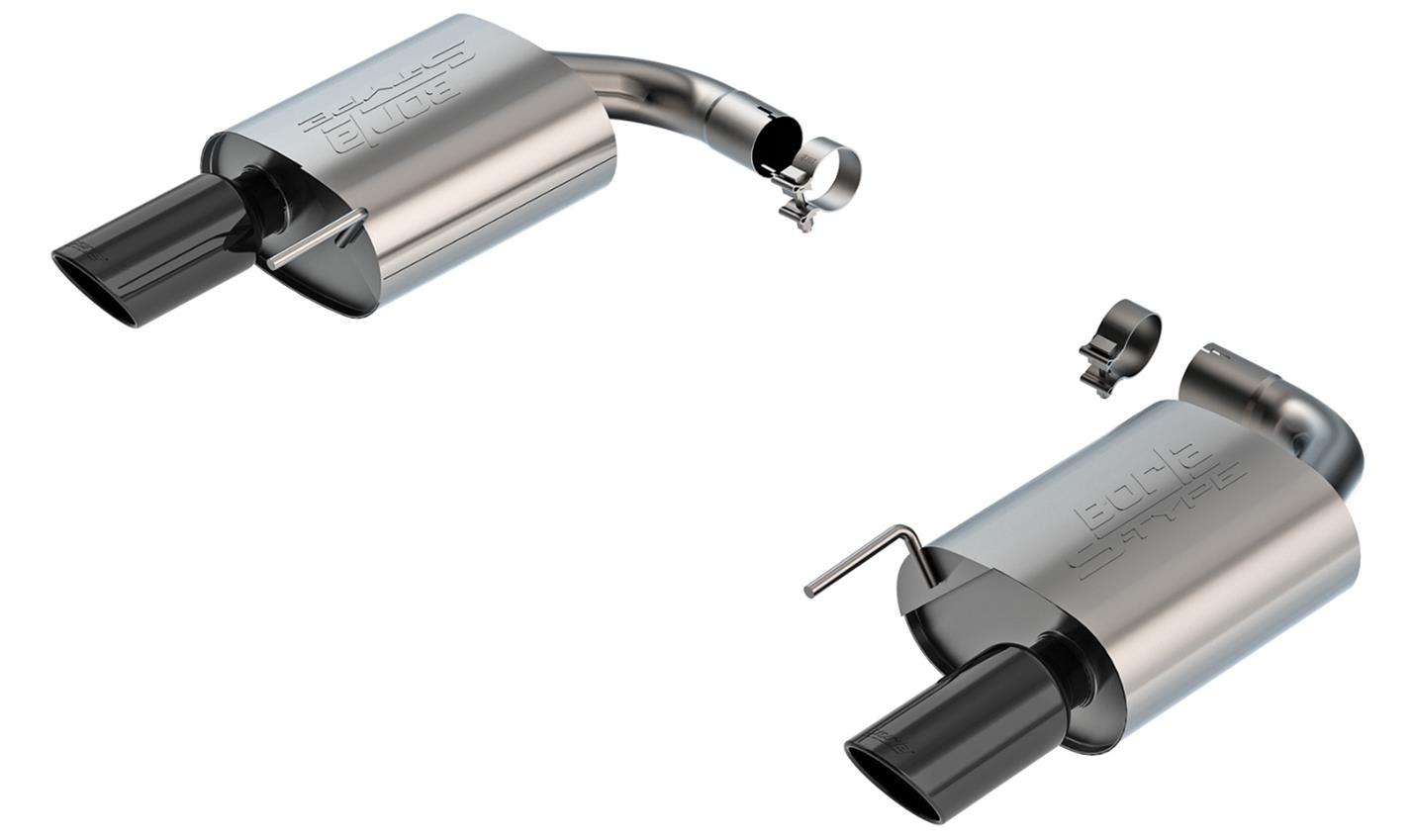 Borla 2024-2025 Ford Mustang Eco Boost 2.3L S-Type Axle Back Exhaust w/ Black Chrome Tips