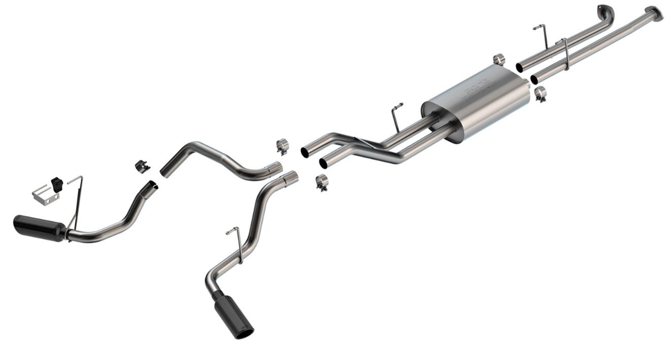 Borla 07-21 Toyota Tundra w/ Long Bed Cat-Back Touring SS Catback Exhaust w/ Black Chrome Tips