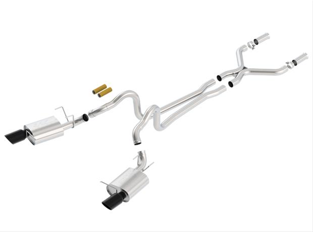 Borla 2011-2012 Mustang GT 5.0L Black Chrome 4.5in Rd Tip ATAK Catback Exhaust thumbnail 2