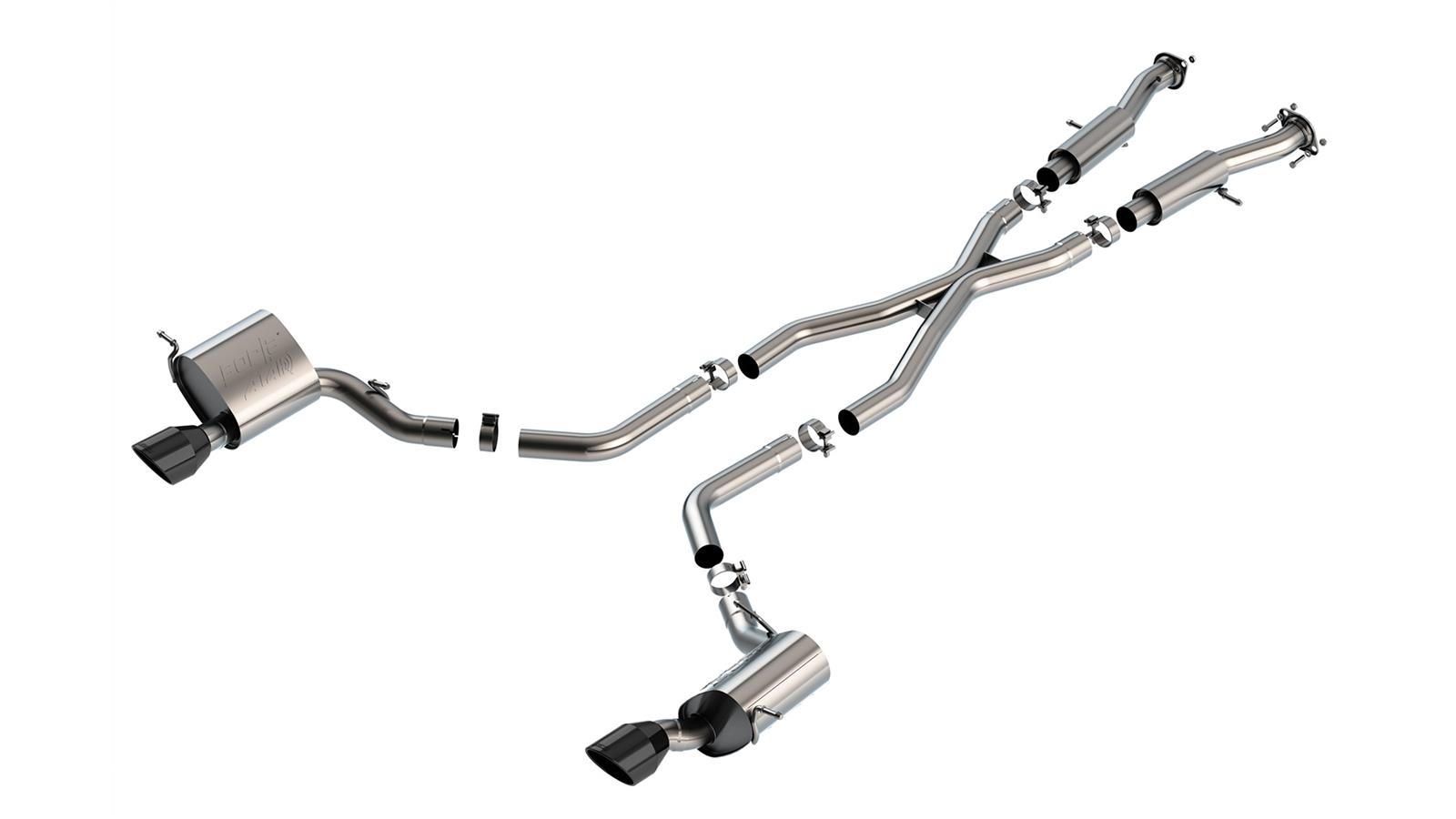 Borla ATAK マフラータイコ（加工前提） Borla 140633CB Borla ATAK Cat-Back Systems | Summit Racing