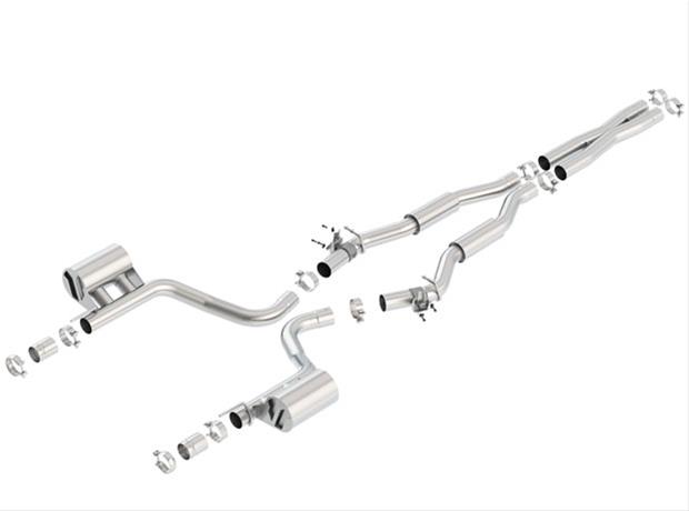 Borla 2015 Dodge Challenger Hellcat 6.2L V8 S-TYPE Catback Exhaust No Tips Factory Valance thumbnail 2