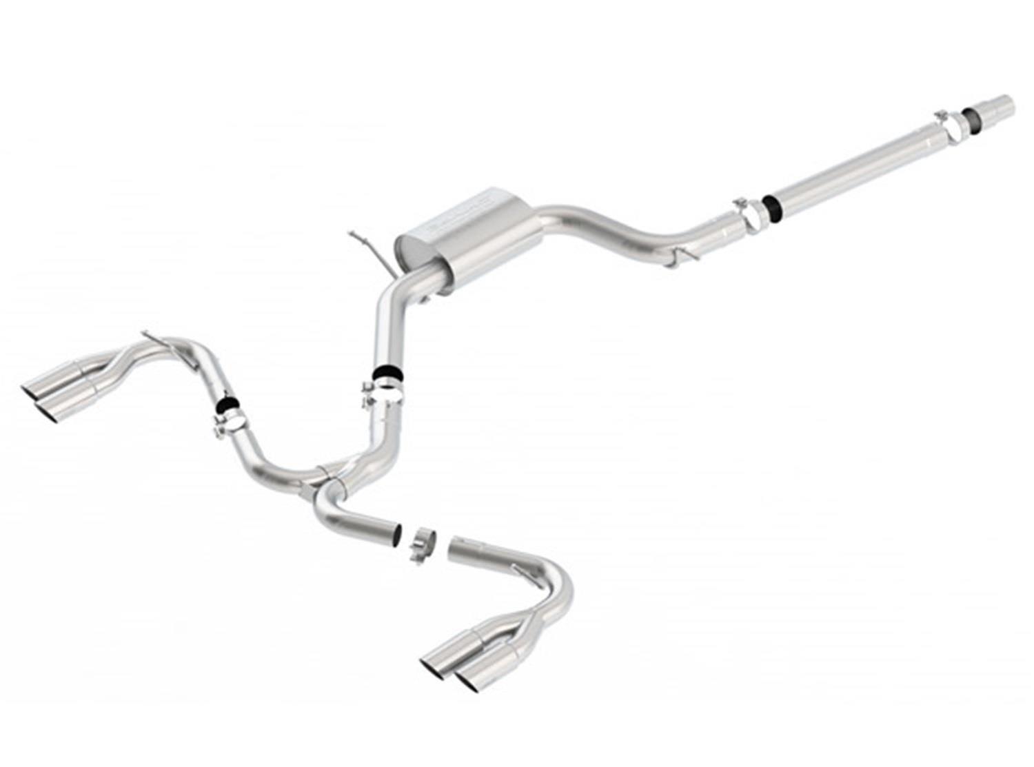 Borla 14-19 Seat Leon Cupra 2.0L AT/MT FWD 4DR Stainless Steel S-Type Catback Exhaust Brushed Tip thumbnail 3