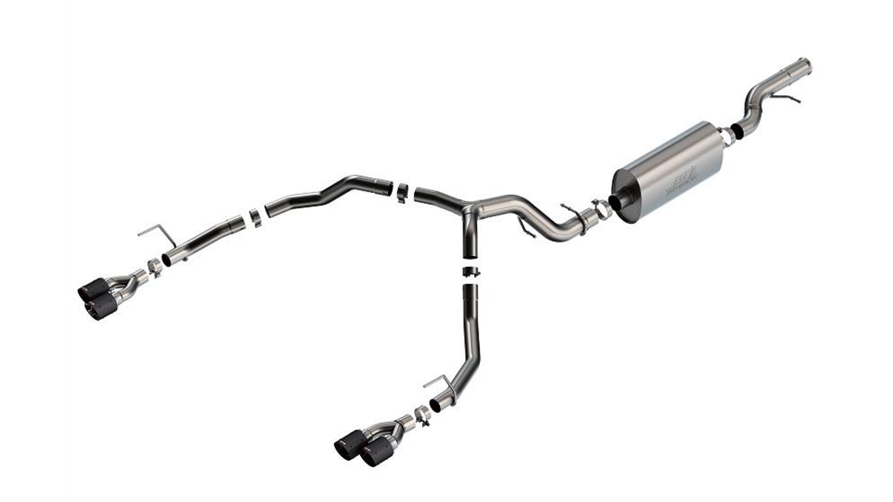 Borla 21-22 Chevrolet Tahoe 6.2L V8 2/4WD 4DR T-304 SS Touring Cat-Back Exhaust w/ Carbon Fiber Tips